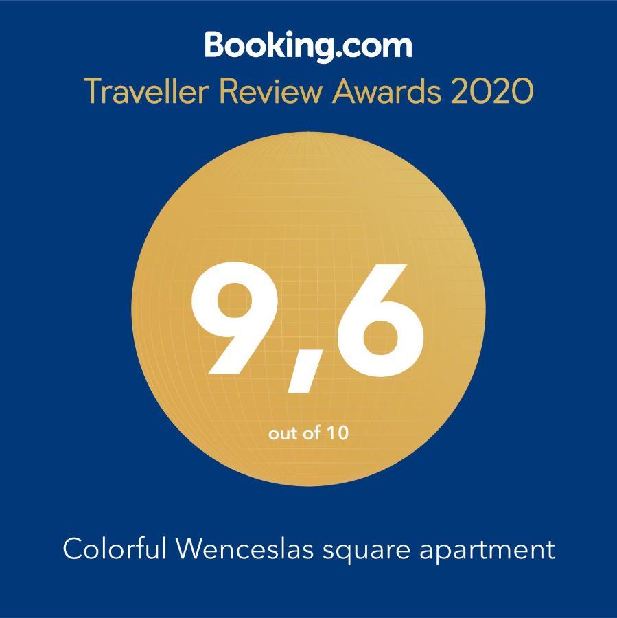 Colorful Wenceslas Square Apartment Prag Exteriör bild
